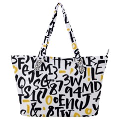 Letters-pattern Full Print Shoulder Bag by Salman4z