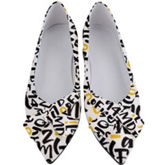 Letters-pattern Women s Bow Heels by Salman4z