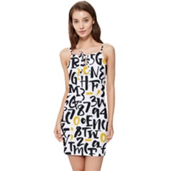 Letters-pattern Summer Tie Front Dress by Salman4z