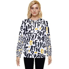 Letters-pattern Hidden Pocket Sweatshirt