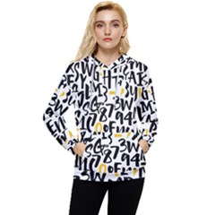 Letters-pattern Women s Lightweight Drawstring Hoodie