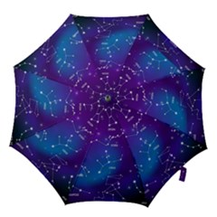 Realistic-night-sky-poster-with-constellations Hook Handle Umbrellas (large) by Salman4z