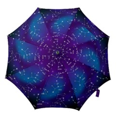 Realistic-night-sky-poster-with-constellations Hook Handle Umbrellas (small) by Salman4z