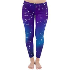 Realistic-night-sky-poster-with-constellations Classic Winter Leggings