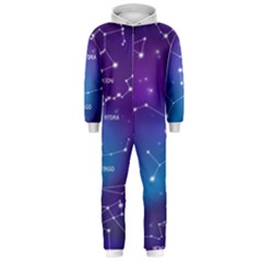 Realistic-night-sky-poster-with-constellations Hooded Jumpsuit (men)