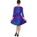 Realistic-night-sky-poster-with-constellations Quarter Sleeve Ruffle Waist Dress View2