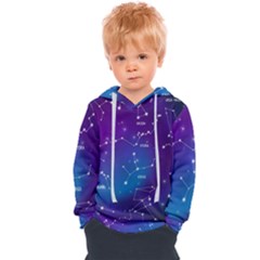 Realistic-night-sky-poster-with-constellations Kids  Overhead Hoodie