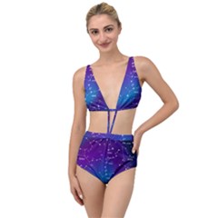 Realistic-night-sky-poster-with-constellations Tied Up Two Piece Swimsuit by Salman4z