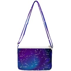 Realistic-night-sky-poster-with-constellations Double Gusset Crossbody Bag by Salman4z