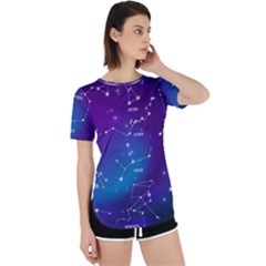 Realistic-night-sky-poster-with-constellations Perpetual Short Sleeve T-shirt by Salman4z