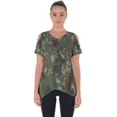 Camouflage-splatters-background Cut Out Side Drop Tee by Salman4z