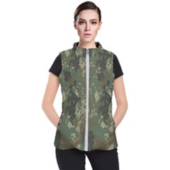 Camouflage-splatters-background Women s Puffer Vest