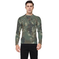 Camouflage-splatters-background Men s Long Sleeve Rash Guard by Salman4z