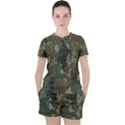 Camouflage-splatters-background Women s Tee and Shorts Set View1