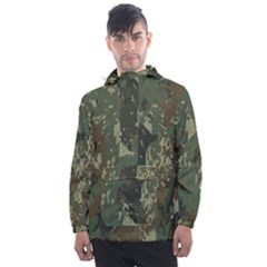 Camouflage-splatters-background Men s Front Pocket Pullover Windbreaker