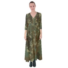 Camouflage-splatters-background Button Up Maxi Dress by Salman4z