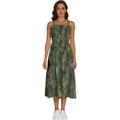 Camouflage-splatters-background Sleeveless Shoulder Straps Boho Dress by Salman4z