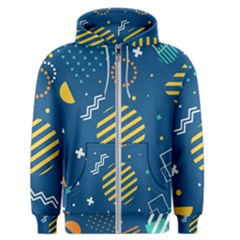 Flat-design-geometric-shapes-background Men s Zipper Hoodie