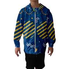 Flat-design-geometric-shapes-background Kids  Hooded Windbreaker