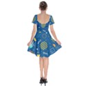 Flat-design-geometric-shapes-background Short Sleeve Bardot Dress View2