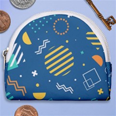 Flat-design-geometric-shapes-background Horseshoe Style Canvas Pouch by Salman4z