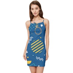 Flat-design-geometric-shapes-background Summer Tie Front Dress by Salman4z