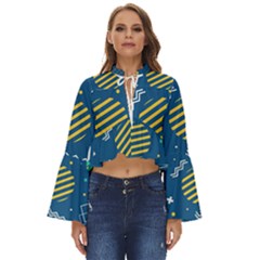 Flat-design-geometric-shapes-background Boho Long Bell Sleeve Top