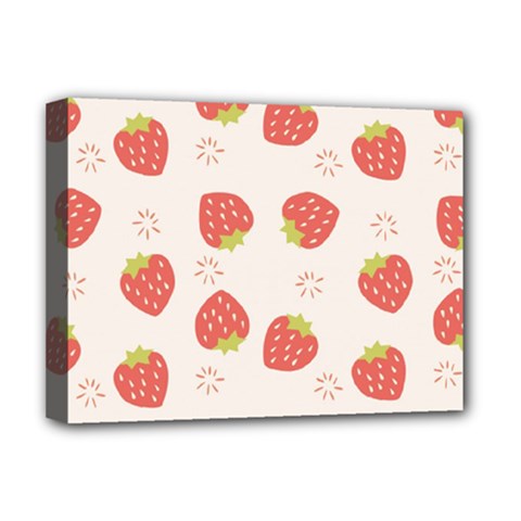 Strawberries-pattern-design Deluxe Canvas 16  X 12  (stretched)  by Salman4z