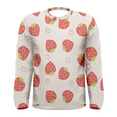 Strawberries-pattern-design Men s Long Sleeve Tee