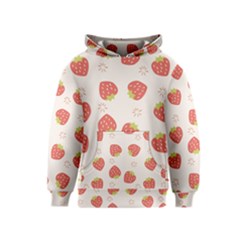 Strawberries-pattern-design Kids  Pullover Hoodie