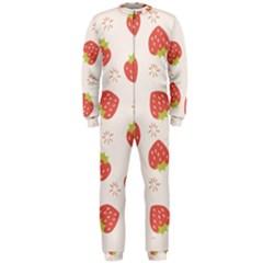 Strawberries-pattern-design Onepiece Jumpsuit (men) by Salman4z