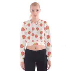 Strawberries-pattern-design Cropped Sweatshirt