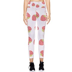 Strawberries-pattern-design Pocket Leggings  by Salman4z