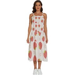 Strawberries-pattern-design Sleeveless Shoulder Straps Boho Dress by Salman4z