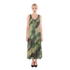 Camouflage-pattern-background Sleeveless Maxi Dress by Salman4z