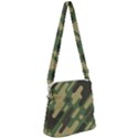 Camouflage-pattern-background Zipper Messenger Bag View1