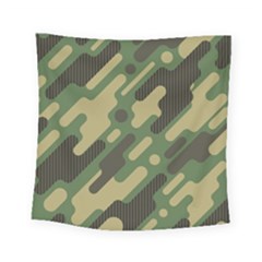 Camouflage-pattern-background Square Tapestry (small)