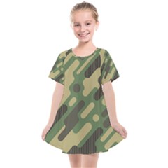 Camouflage-pattern-background Kids  Smock Dress by Salman4z