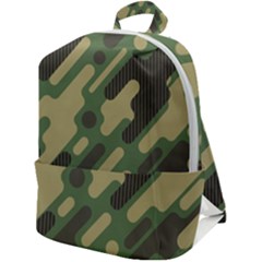 Camouflage-pattern-background Zip Up Backpack by Salman4z