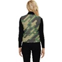 Camouflage-pattern-background Women s Short Button Up Puffer Vest View2