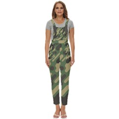 Camouflage-pattern-background Women s Pinafore Overalls Jumpsuit by Salman4z