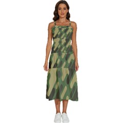 Camouflage-pattern-background Sleeveless Shoulder Straps Boho Dress by Salman4z