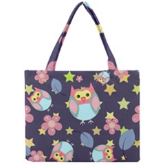 Owl-stars-pattern-background Mini Tote Bag by Salman4z