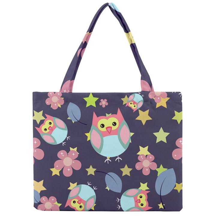 Owl-stars-pattern-background Mini Tote Bag