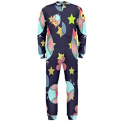 Owl-stars-pattern-background Onepiece Jumpsuit (men)