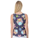 Owl-stars-pattern-background Women s Basketball Tank Top View2