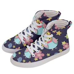 Owl-stars-pattern-background Men s Hi-top Skate Sneakers by Salman4z