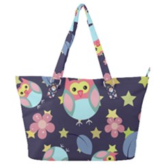 Owl-stars-pattern-background Full Print Shoulder Bag by Salman4z