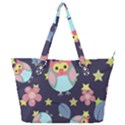 Owl-stars-pattern-background Full Print Shoulder Bag View1