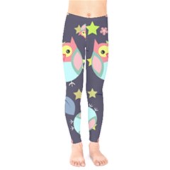 Owl-stars-pattern-background Kids  Classic Winter Leggings